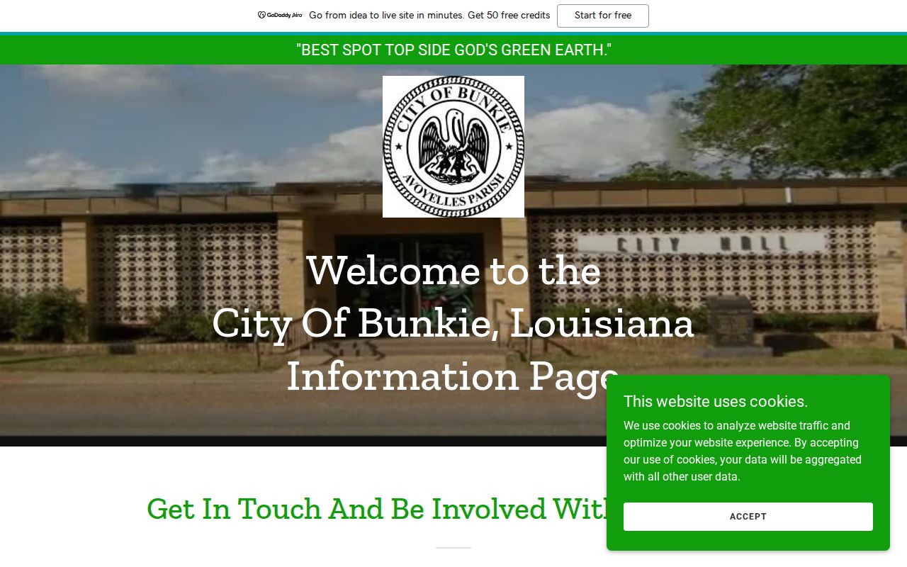 Official Bunkie city information and department website