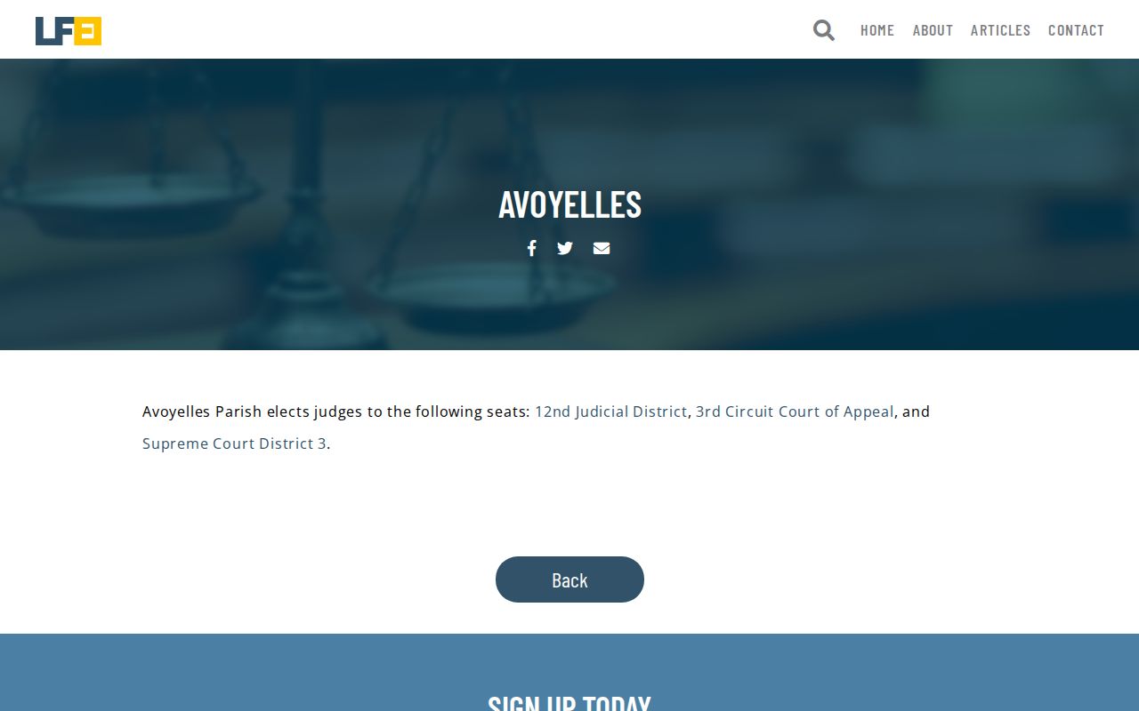 Avoyelles Parish criminal court case judiciary profile
