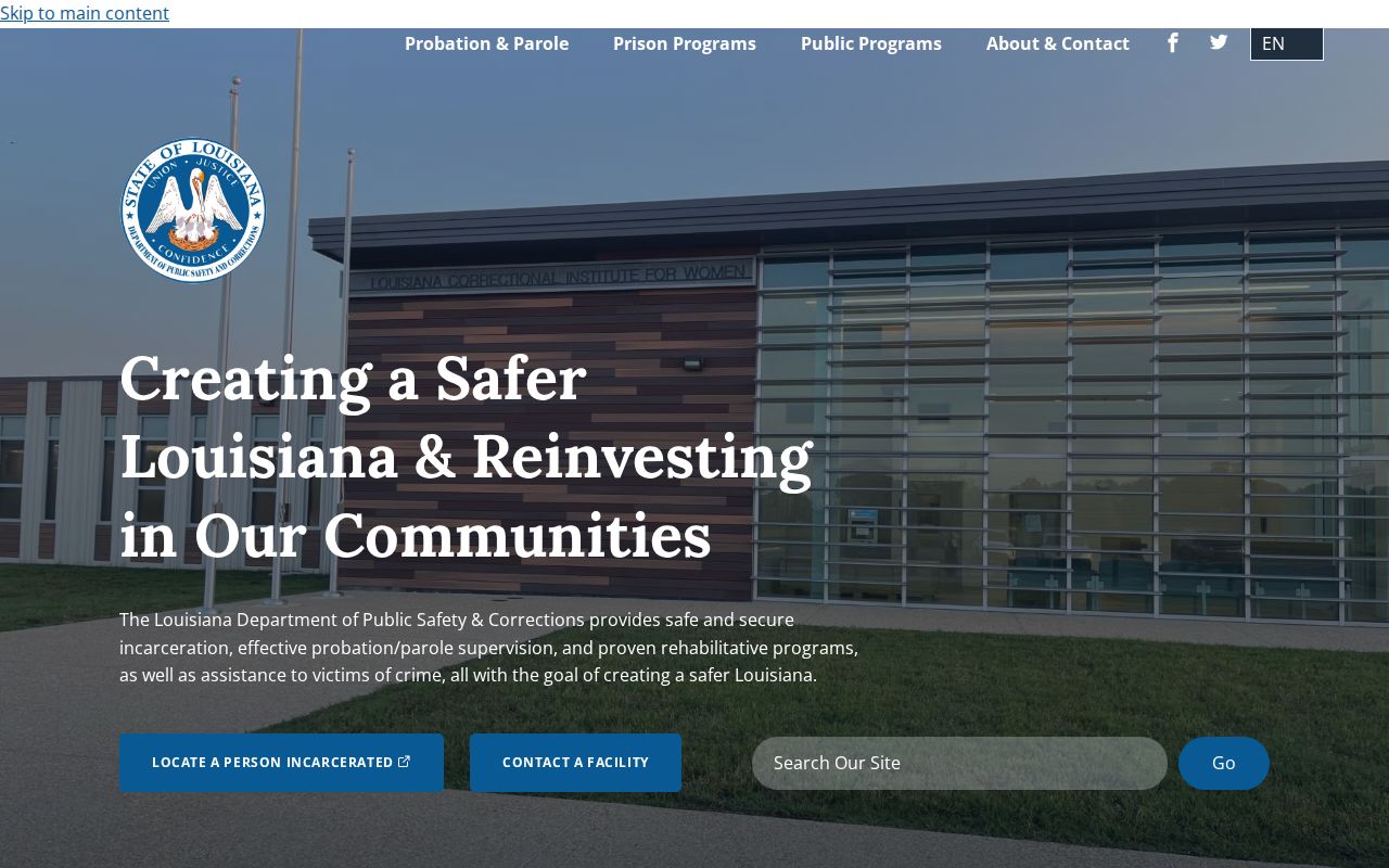 Louisiana DPS and Corrections custody and supervision resource hub
