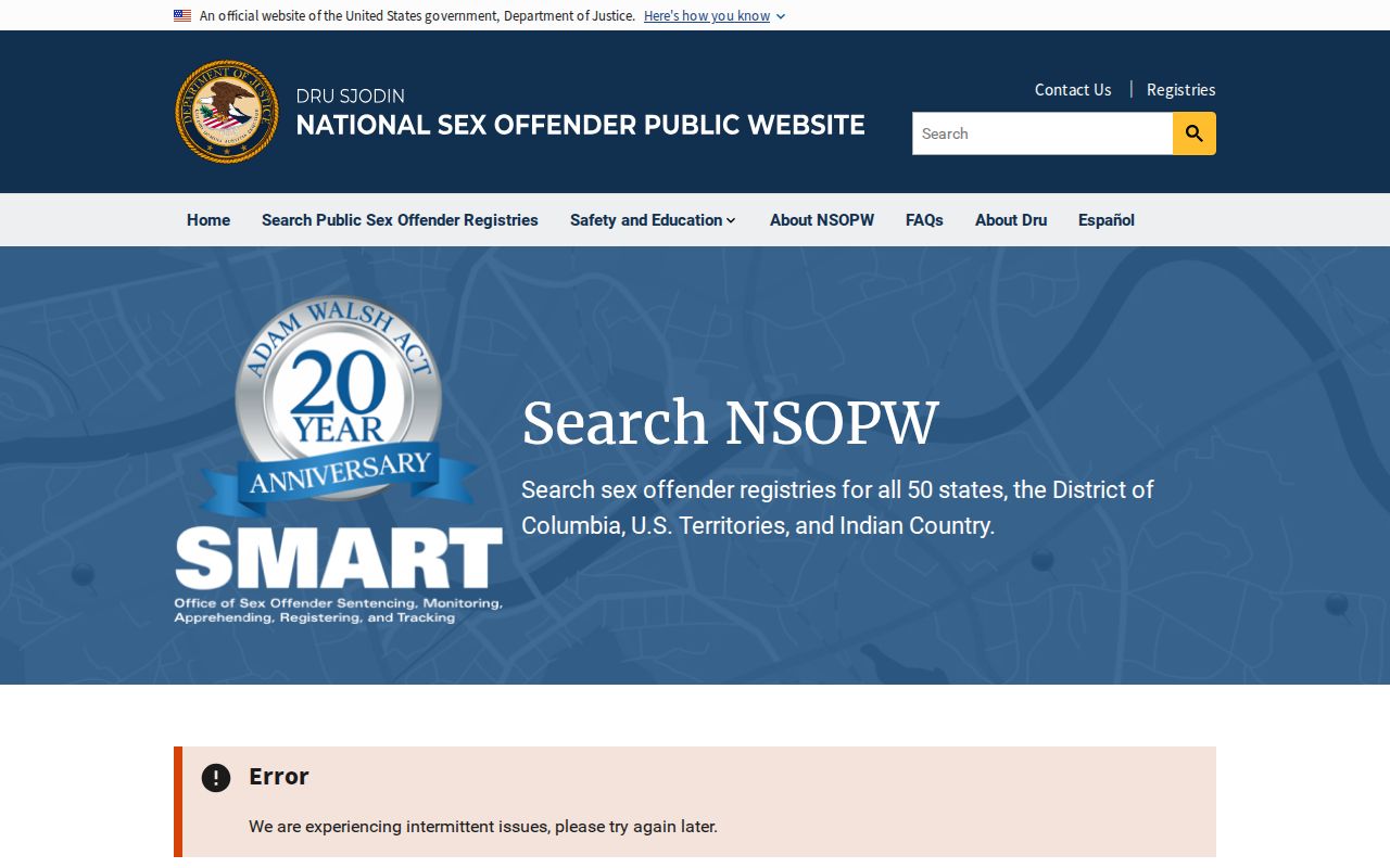Avoyelles Parish sex offender check national NSOPW search